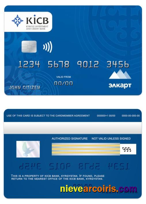 Kyrgystan KICB Bank Elcard card